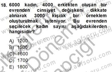 Bilimsel Araştırma Yöntemleri Dersi 2014 - 2015 Yılı (Vize) Ara Sınav Soruları 18. Soru