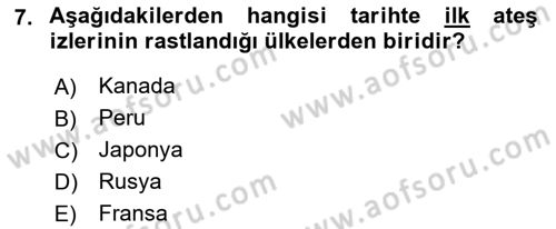 Gastronomi Tarihi Dersi 2022 - 2023 Yılı Yaz Okulu Sınav Soruları 7. Soru