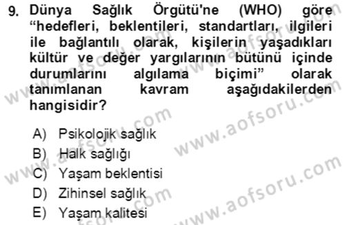 Göç Ve Göçmen Sorunları Dersi 2023 - 2024 Yılı (Final) Dönem Sonu Sınav Soruları 9. Soru