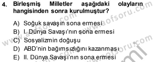 İnsan Hakları Ve Kamu Özgürlükleri Dersi 2013 - 2014 Yılı (Final) Dönem Sonu Sınav Soruları 4. Soru
