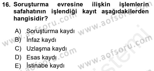 Kalem Mevzuatı Dersi 2018 - 2019 Yılı (Vize) Ara Sınav Soruları 16. Soru