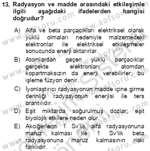 Kbrn Savunma Ve Güvenlik Dersi 2022 - 2023 Yılı (Vize) Ara Sınav Soruları 13. Soru