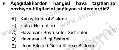 Acil Durum ve Afetlerde Ulaştırma Yönetimi ve Uygulamaları Dersi 2023 - 2024 Yılı Yaz Okulu Sınav Soruları 5. Soru