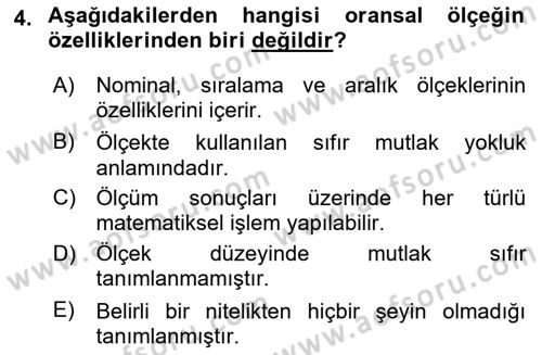 Uluslararası İlişkilerde Araştırma Yöntemleri Dersi 2025 - 2026 Yılı (Vize) Ara Sınav Soruları 4. Soru