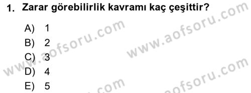 Acil Durum Ve Afet Yönetimi Planları Dersi 2019 - 2020 Yılı (Final) Dönem Sonu Sınav Soruları 1. Soru