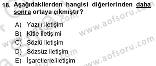 Gastronomi Ve Medya Dersi 2023 - 2024 Yılı (Vize) Ara Sınav Soruları 18. Soru