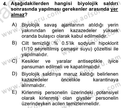 Kbrn Savunma Ve Güvenlik Dersi 2020 - 2021 Yılı Yaz Okulu Sınav Soruları 4. Soru