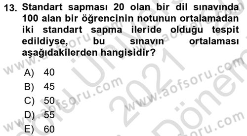 Uluslararası İlişkilerde Araştırma Yöntemleri Dersi 2021 - 2022 Yılı (Final) Dönem Sonu Sınav Soruları 13. Soru