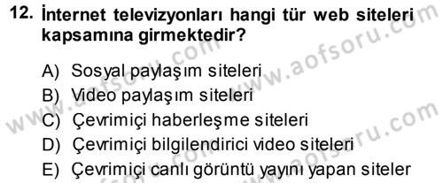 Büro Teknolojileri Dersi 2013 - 2014 Yılı (Vize) Ara Sınav Soruları 12. Soru