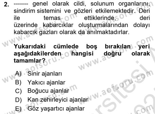 Kbrn Savunma Ve Güvenlik Dersi 2024 - 2025 Yılı (Vize) Ara Sınav Soruları 2. Soru