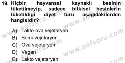 Menü Yönetimi Dersi 2016 - 2017 Yılı (Final) Dönem Sonu Sınav Soruları 19. Soru
