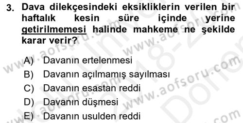Kalem Mevzuatı Dersi 2018 - 2019 Yılı (Final) Dönem Sonu Sınav Soruları 3. Soru