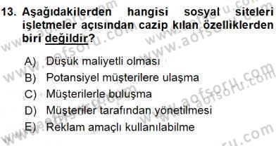 Büro Teknolojileri Dersi 2016 - 2017 Yılı Tek Ders Sınav Soruları 13. Soru