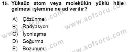 Kbrn Savunma Ve Güvenlik Dersi 2023 - 2024 Yılı (Vize) Ara Sınav Soruları 15. Soru
