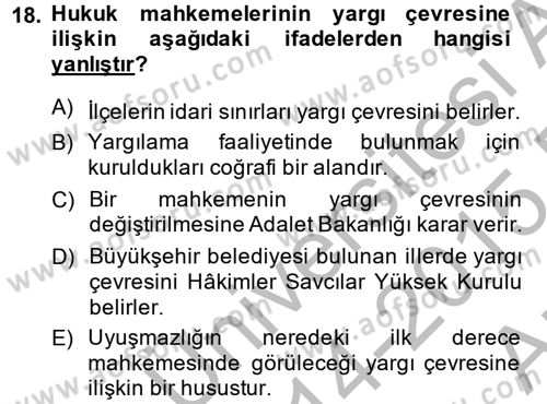 Kalem Mevzuatı Dersi 2014 - 2015 Yılı (Vize) Ara Sınav Soruları 18. Soru