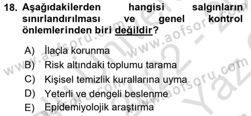 Afet Risk Azaltma Politikaları Dersi 2022 - 2023 Yılı Yaz Okulu Sınav Soruları 18. Soru