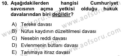 Kalem Mevzuatı Dersi 2015 - 2016 Yılı (Final) Dönem Sonu Sınav Soruları 10. Soru