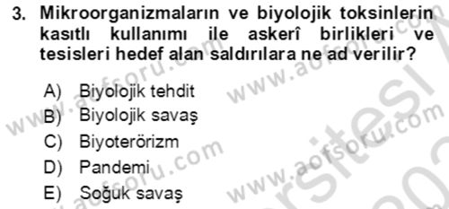 Kbrn Savunma Ve Güvenlik Dersi 2023 - 2024 Yılı Yaz Okulu Sınav Soruları 3. Soru