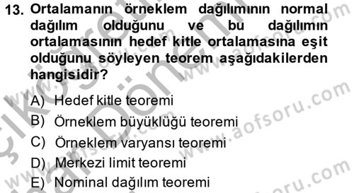 Uluslararası İlişkilerde Araştırma Yöntemleri Dersi 2013 - 2014 Yılı (Vize) Ara Sınav Soruları 13. Soru