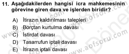 Kalem Mevzuatı Dersi 2018 - 2019 Yılı (Final) Dönem Sonu Sınav Soruları 11. Soru