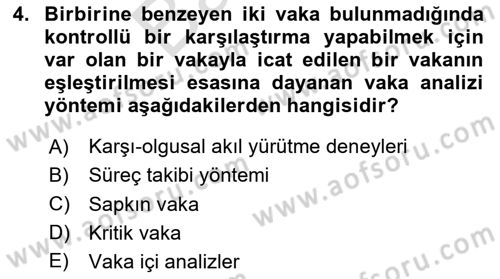 Uluslararası İlişkilerde Araştırma Yöntemleri Dersi 2023 - 2024 Yılı (Final) Dönem Sonu Sınav Soruları 4. Soru