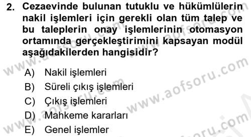 Ulusal Yargı Ağı Projesi 2 Dersi 2015 - 2016 Yılı (Vize) Ara Sınav Soruları 2. Soru
