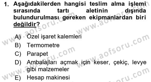 Mutfak Hizmetleri Yönetimi Dersi 2017 - 2018 Yılı (Vize) Ara Sınav Soruları 1. Soru