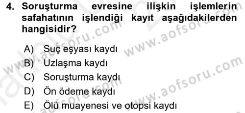 Kalem Mevzuatı Dersi 2017 - 2018 Yılı 3 Ders Sınav Soruları 4. Soru