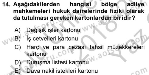 Kalem Mevzuatı Dersi 2018 - 2019 Yılı Yaz Okulu Sınav Soruları 14. Soru
