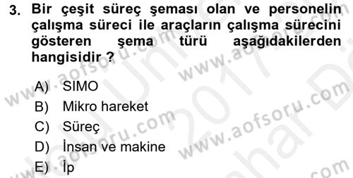 Mutfak Hizmetleri Yönetimi Dersi 2017 - 2018 Yılı (Vize) Ara Sınav Soruları 3. Soru
