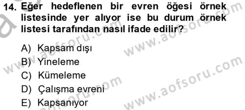 Uluslararası İlişkilerde Araştırma Yöntemleri Dersi 2013 - 2014 Yılı (Vize) Ara Sınav Soruları 14. Soru