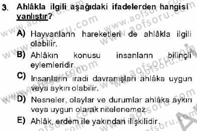 Adalet Meslek Etiği Dersi 2013 - 2014 Yılı (Vize) Ara Sınav Soruları 3. Soru