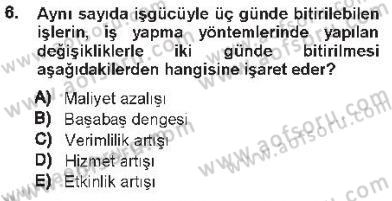Büro Teknolojileri Dersi 2012 - 2013 Yılı Tek Ders Sınav Soruları 6. Soru