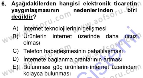 Büro Teknolojileri Dersi 2015 - 2016 Yılı (Vize) Ara Sınav Soruları 6. Soru