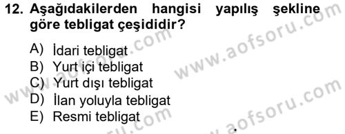 Hukuk Dili Ve Adli Yazışmalar Dersi 2014 - 2015 Yılı Tek Ders Sınav Soruları 12. Soru