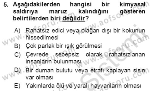 Kbrn Savunma Ve Güvenlik Dersi 2023 - 2024 Yılı (Vize) Ara Sınav Soruları 5. Soru