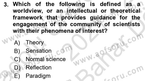 Research Methods Dersi 2021 - 2022 Yılı (Vize) Ara Sınav Soruları 3. Soru