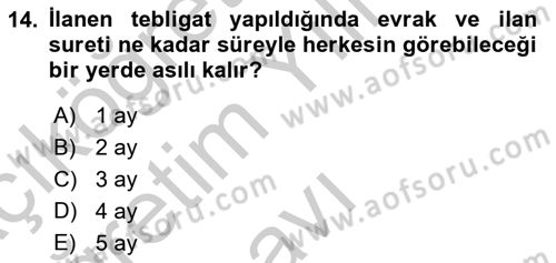 Hukuk Dili Ve Adli Yazışmalar Dersi 2018 - 2019 Yılı Yaz Okulu Sınav Soruları 14. Soru