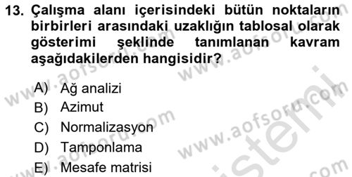 Veri Analizi Ve Değerlendirme Dersi 2023 - 2024 Yılı Yaz Okulu Sınav Soruları 13. Soru