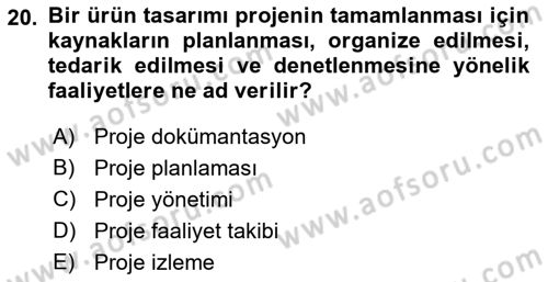 Büro Teknolojileri Dersi 2018 - 2019 Yılı (Vize) Ara Sınav Soruları 20. Soru