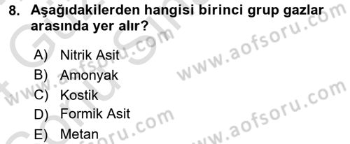 Arama Kurtarma Bilgisi ve Etik Değerler Dersi 2023 - 2024 Yılı (Final) Dönem Sonu Sınav Soruları 8. Soru
