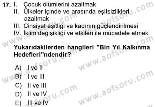 Afet Psikolojisi ve Sosyolojisi Dersi 2018 - 2019 Yılı (Final) Dönem Sonu Sınav Soruları 17. Soru