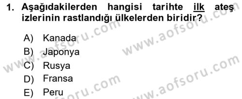 Gastronomi Tarihi Dersi 2020 - 2021 Yılı Yaz Okulu Sınav Soruları 1. Soru