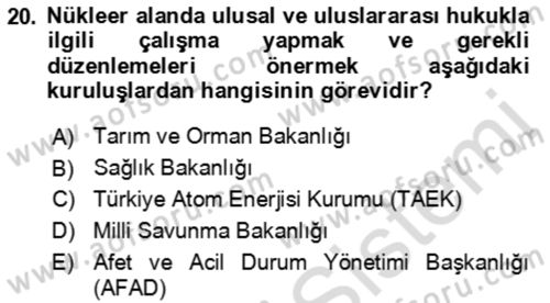 Kbrn Savunma Ve Güvenlik Dersi 2018 - 2019 Yılı 3 Ders Sınav Soruları 20. Soru