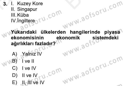Afet Ekonomisi Ve Sigortacılığı Dersi 2018 - 2019 Yılı (Vize) Ara Sınav Soruları 3. Soru