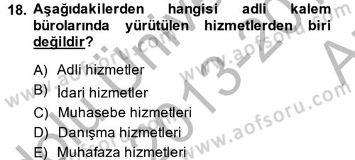 Kalem Mevzuatı Dersi 2013 - 2014 Yılı (Vize) Ara Sınav Soruları 18. Soru