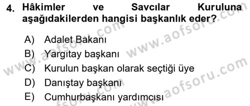 İdari Yargı Dersi 2018 - 2019 Yılı Yaz Okulu Sınav Soruları 4. Soru