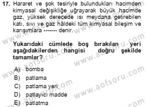 Kbrn Savunma Ve Güvenlik Dersi 2021 - 2022 Yılı (Vize) Ara Sınav Soruları 17. Soru