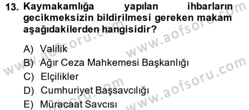 Kalem Mevzuatı Dersi 2013 - 2014 Yılı (Final) Dönem Sonu Sınav Soruları 13. Soru