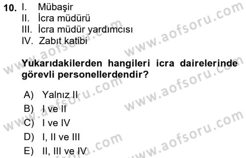 Kalem Mevzuatı Dersi 2018 - 2019 Yılı Yaz Okulu Sınav Soruları 10. Soru